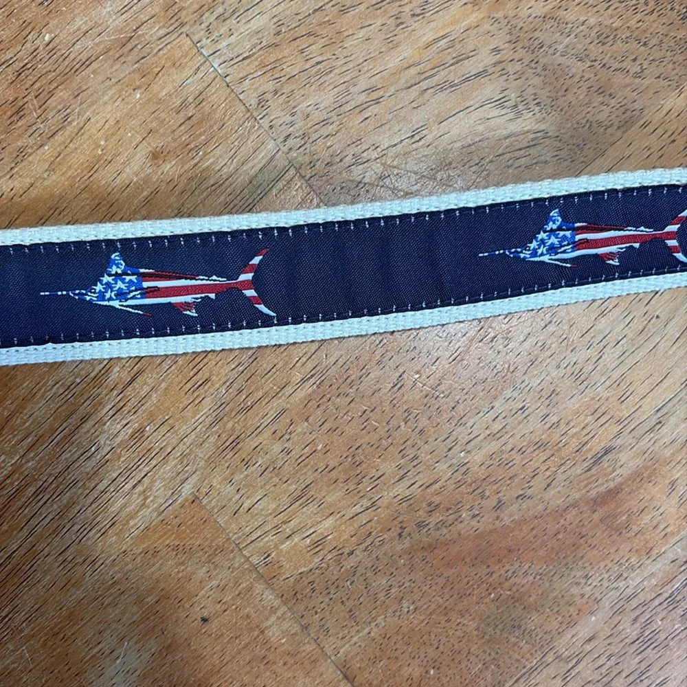 NWT boys Moonshine Belt USA Fish on Navy
